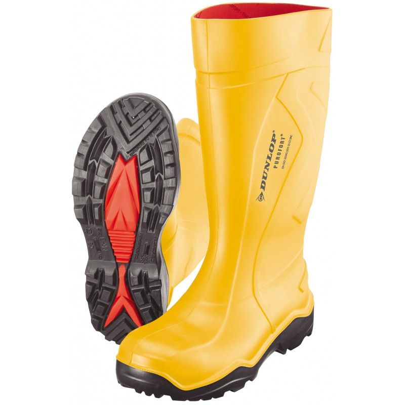 Botte De Sécurité Dunlop Purofort+,S5 , Taille 44, Jaune