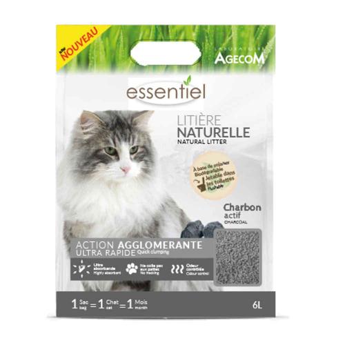 Litiere Naturelle Agglomerante Soja Charbon Pour Chat Essentiel 6l Rakuten