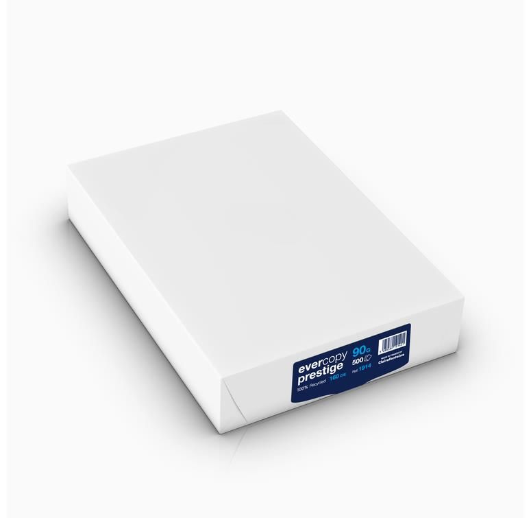 Clairefontaine Lot de 4 Ramettes 500 Feuilles Papier Evercopy Prestige 100% Recyclé A4 160CIE - vue 2