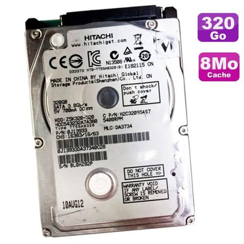 Disque Dur 320Go Sata 2.5" Hitachi Hcc543232A7A380 Z5K320-320 0J13933 8Mo