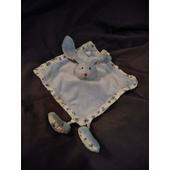 Doudou Concept Fleurs Plat Aubert Bleu Lapin dshrtQC