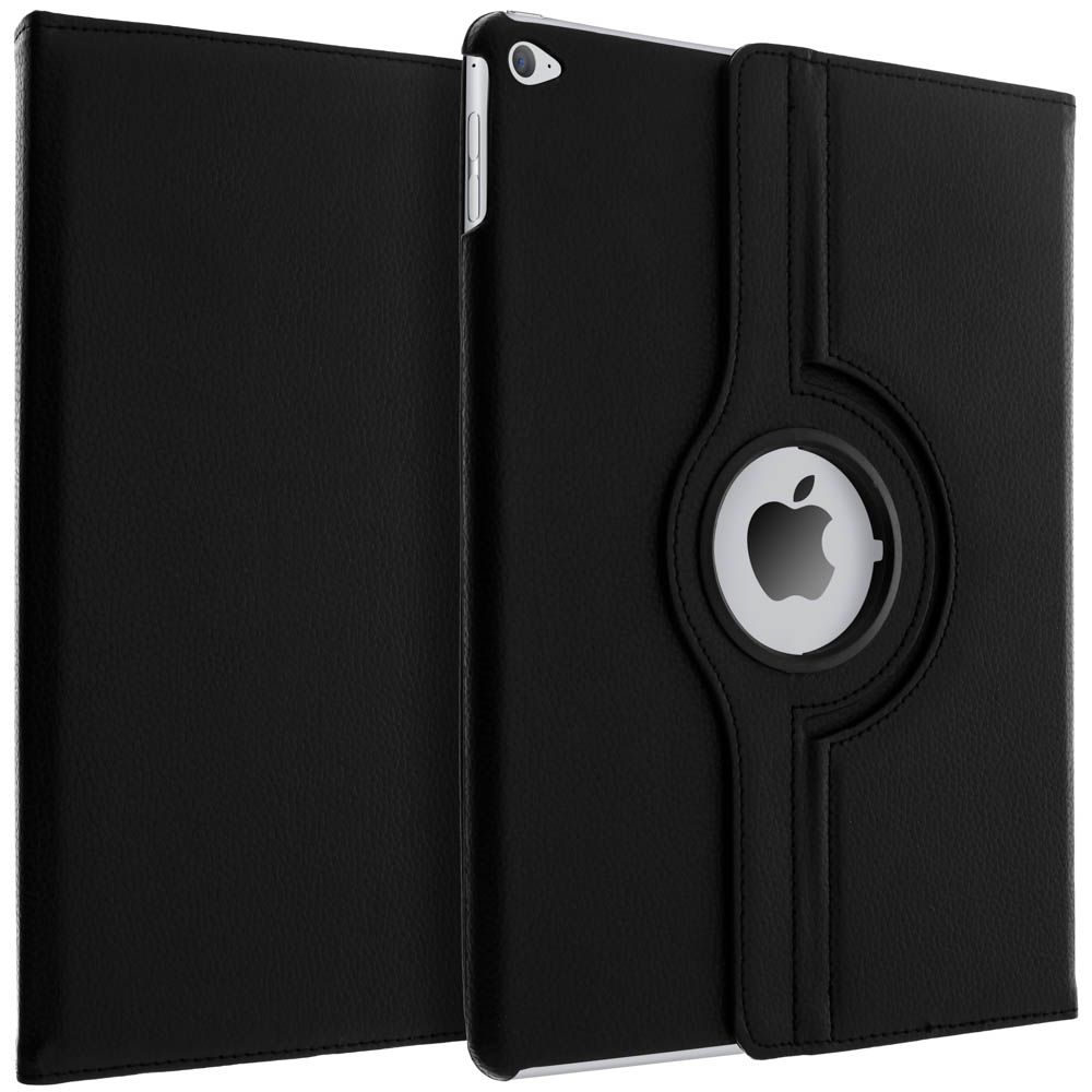 Etui Ipad Air 2/Pro 9.7 Housse Folio Rotative 360° Fonction Stand Antichocs Noir