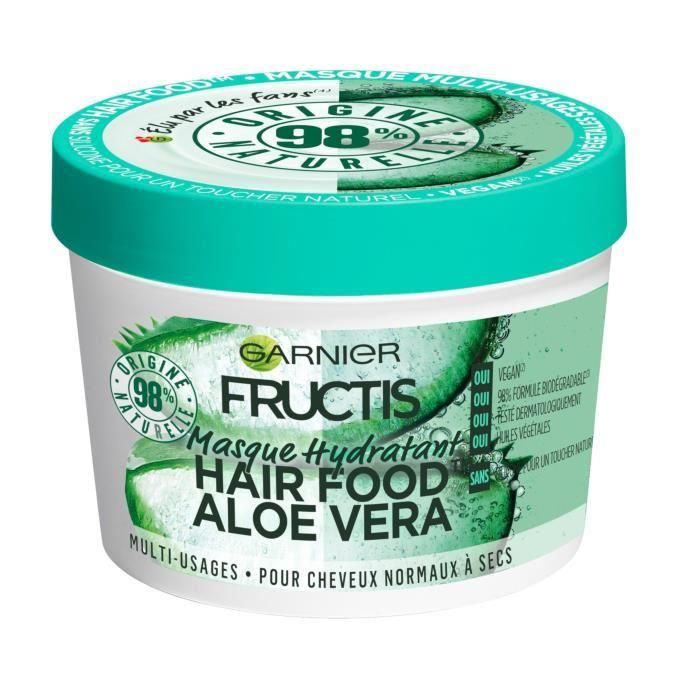 Garnier fructis hair food masque hydratant aloe vera cheveux normaux 390ml - vue 2