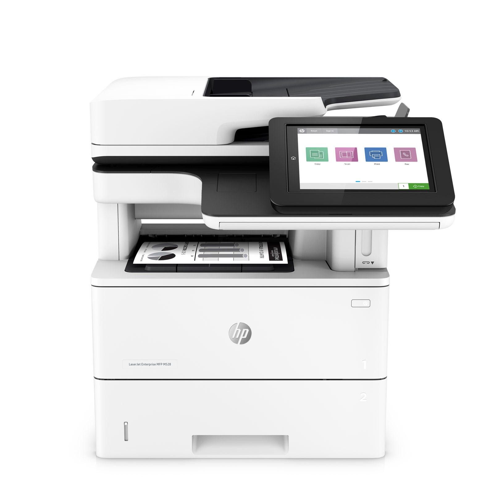 HP LaserJet Enterprise M528f mono multifonctions imprimante laser noir blanc 1PV65A (A4, imprimeur, Scanner, photocopieuse, Fax, Duplex, USB)