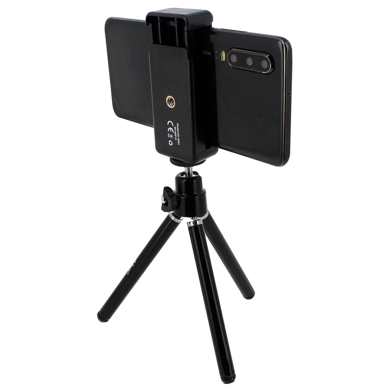 Mini Trépied Rotatif 360° Smartphone Largeur 51 à 85mm HD-3053 LinQ Noir