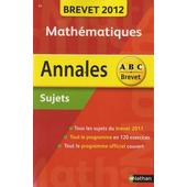 Annales Brevet 2012 Mathématiques Sujets - 