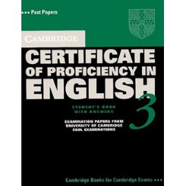 Cambridge Certificate Of Proficiency In English 3 - Student's Book With Answers - Cambridge University