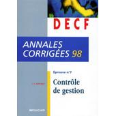 Decf Epreuve Gestion Annales Corriges Pas Cher Ou Doccasion - 