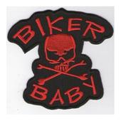Patch Moto Indian Logo Rouge Noir 10x3.5 cm /écusson thermocollant Biker hotrodspirit
