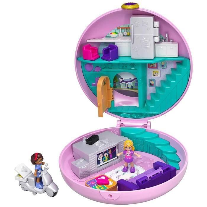 Polly Pocket Soiree Pyjama Donuts Coffret Incluant 2 Mini Figurines 2.5 Cm Et 5 Surprises