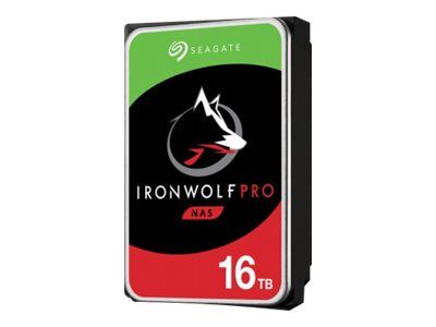 Seagate IronWolf Pro ST16000NE000 - Disque dur - 16 To - interne - 3.5 - SATA 6Gb/s - 7200 tours/min - mémoire tampon : 256 Mo - avec 2 ans Rescue Data Recovery Service Plan