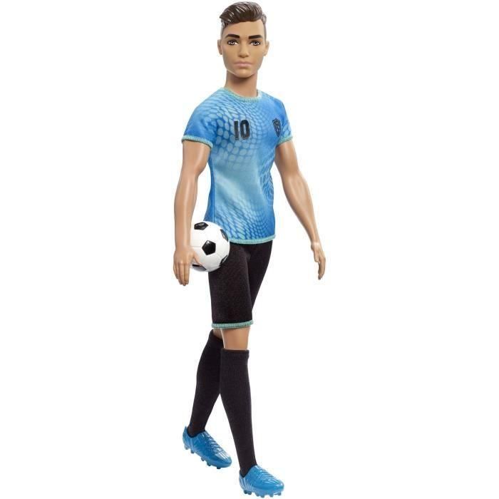 Barbie - Ken Footballeur - Poupee Mannequin - Theme Metiers