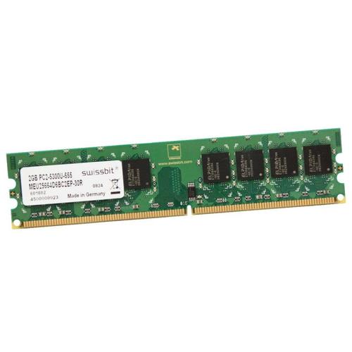 2Go Ram Swissbit Meu25664D6Bc2Ep-30R Ddr2 Pc2-5300U 667Mhz 240-Pin 2Rx8 1.8V Cl5