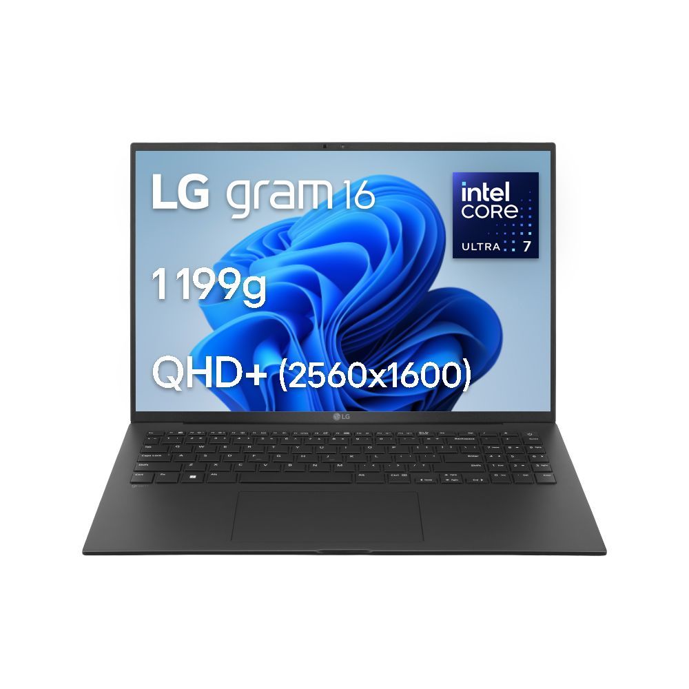 LG GRAM 16Z90S-G.AD78F - 16 IPS QHD+ Core Ultra 7 155H Arc GPU 32 Go 1 To SSD Windows 11 Famille Noir