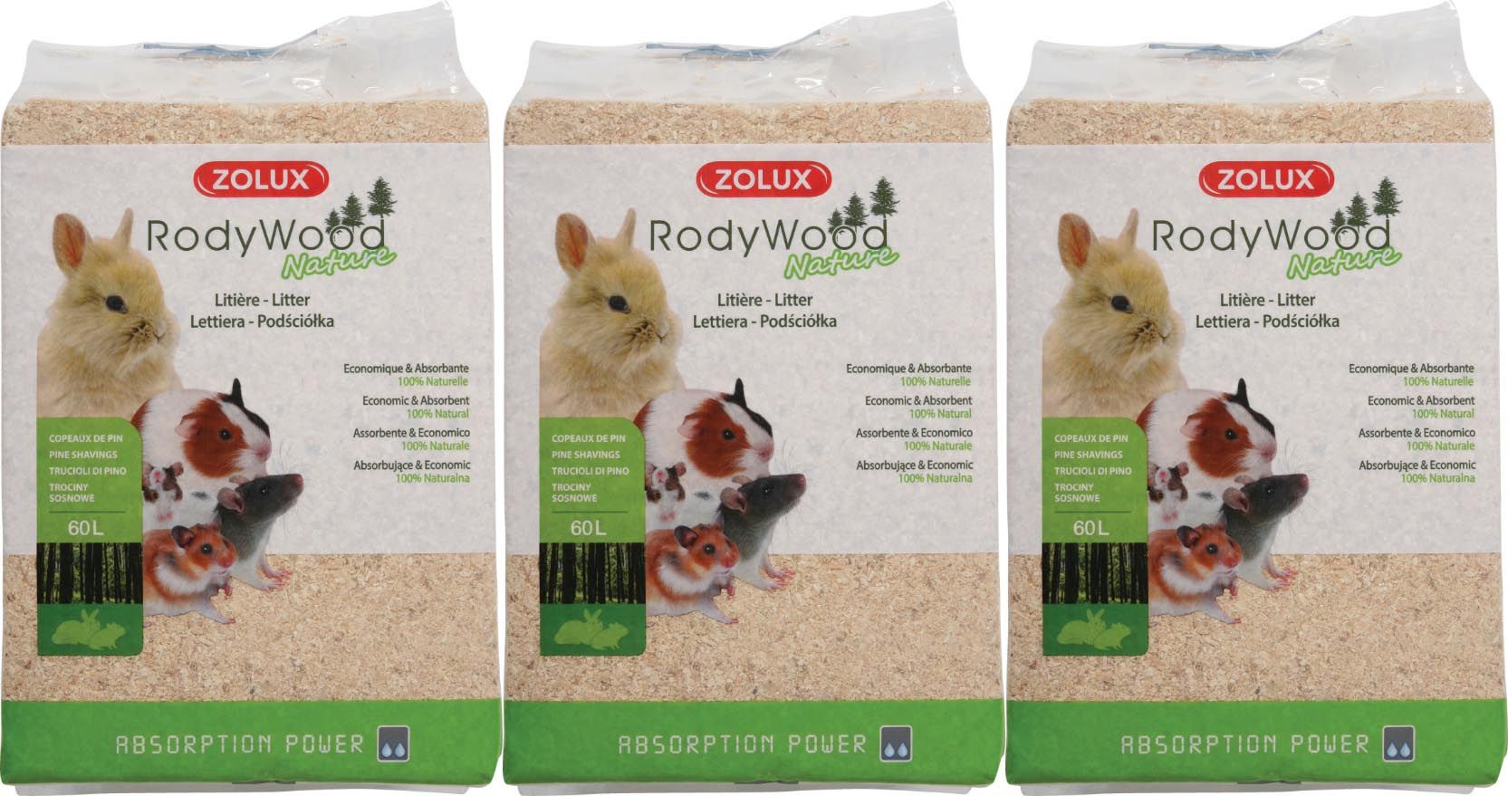 Meilleurs prix pour Litière Naturelle Rodywood (Lot De 3)
