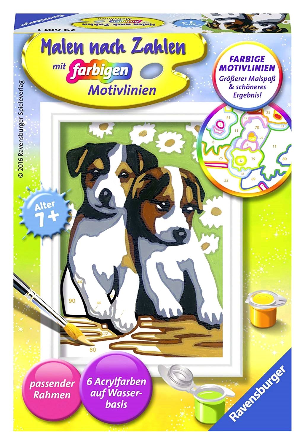 Ravensburger Peinture par numéros 29681 Sweet Puppies Pour les enfants à partir de Version allemande
