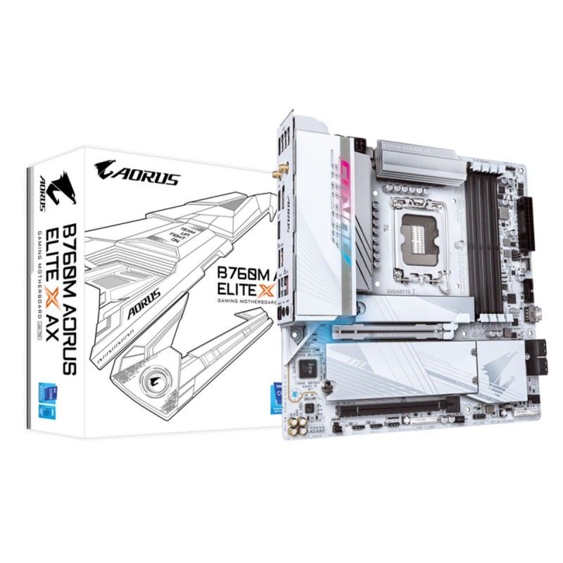 Gigabyte B760M Aorus Elite X AX DDR5 LGA1700 Micro-ATX B760