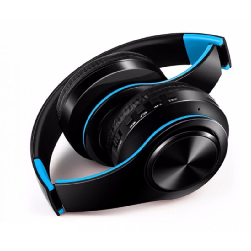 Casque Sans Fil Pliable pour BLACKBERRY Priv Smartphone Bluetooth Boutons Reglable Son Universel (BLEU)