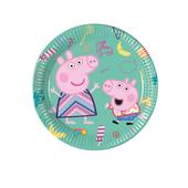 8 Petites Assiettes en Carton Peppa Pig 18 cm Generique