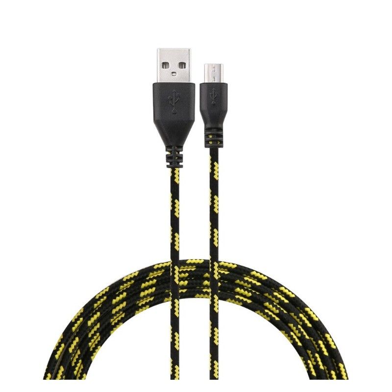 Cable Tressé pour HUAWEI P smart 3m Universel Chargeur Connecteur Micro USB Tissé Nylon - NOIR