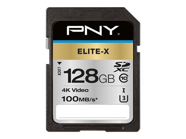 PNY Elite X Carte mémoire flash UHS I U3 / Class10 SDXC UHS I