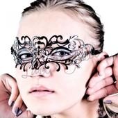 Masque Italien Venitien Loup Metal plaqué Or Cristaux Australien Carnaval Venise
