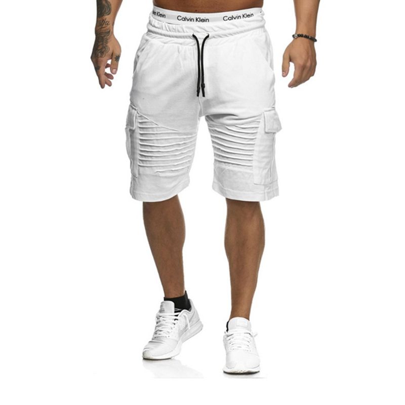 Shorts De Sport Hommes De Marque Couleur Unie Casual Bermuda Hommes Shorts Baggy Avec Droit Été Short Homme Zs306008