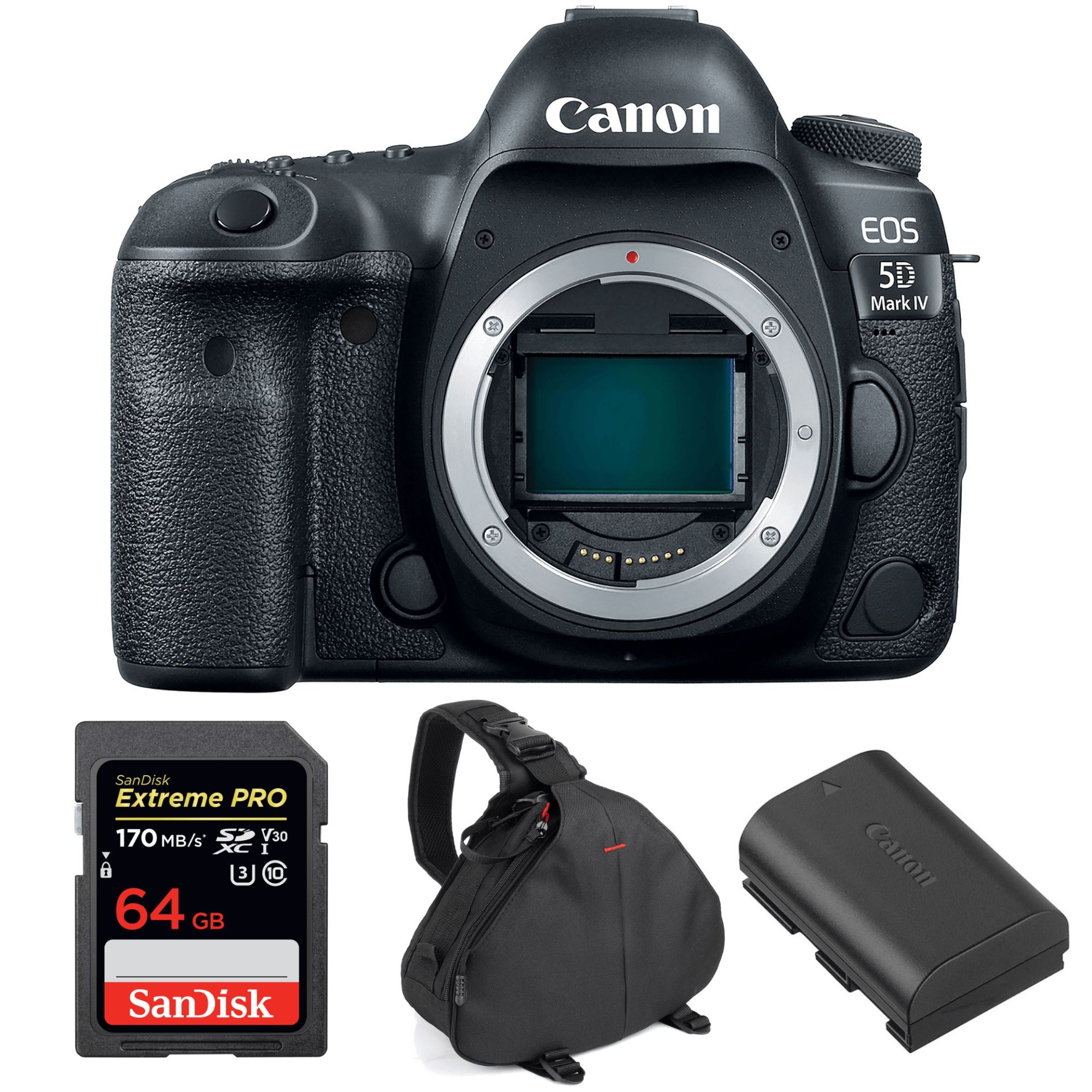 Canon EOS 5D Mark IV Nu + SanDisk Extreme PRO UHS I SDXC 170 MB/ + Canon LP E6N + Sac Garantie - vue 3