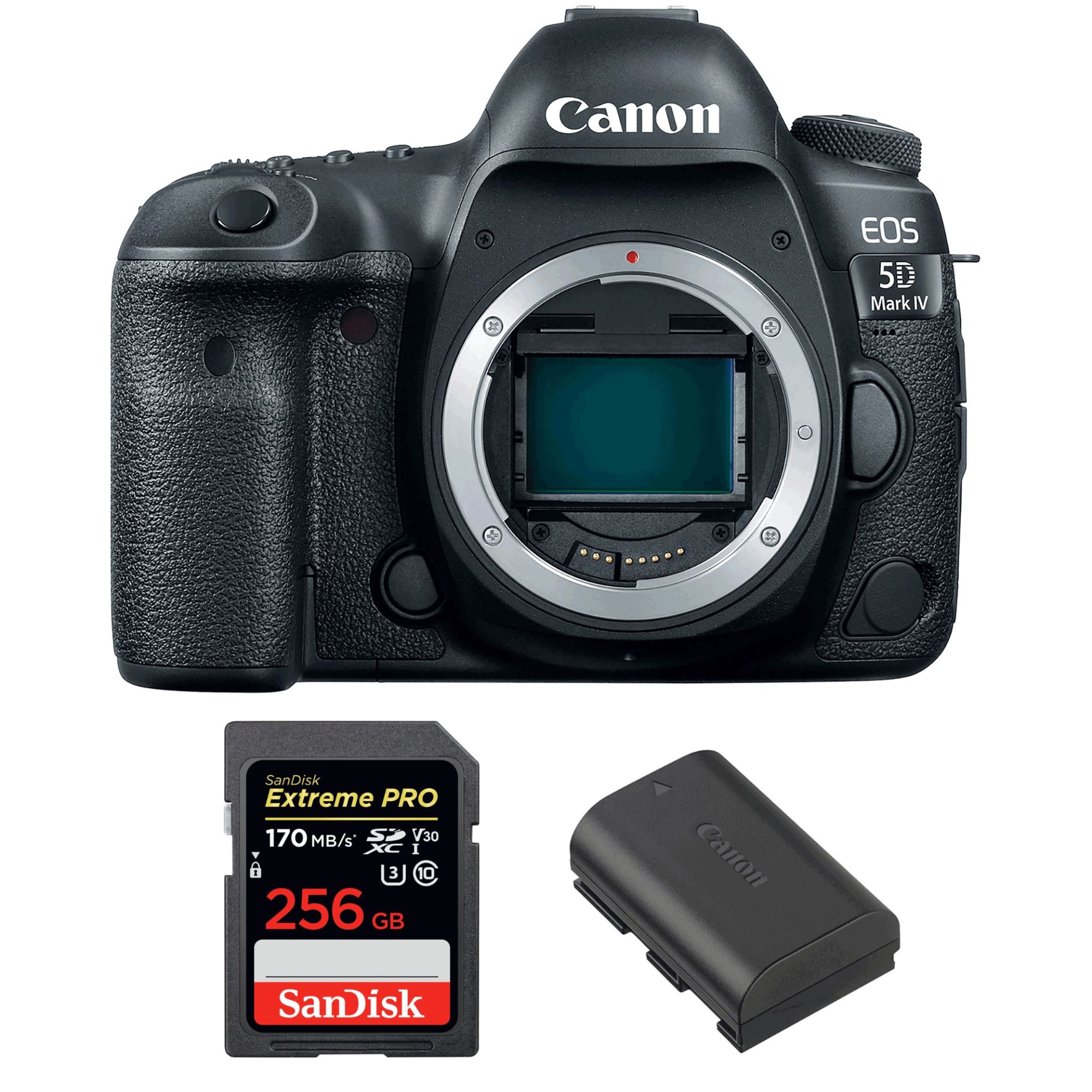 Canon EOS 5D Mark IV Nu + SanDisk Extreme PRO UHS I SDXC 170 MB/ + Canon LP E6N Garantie - vue 3