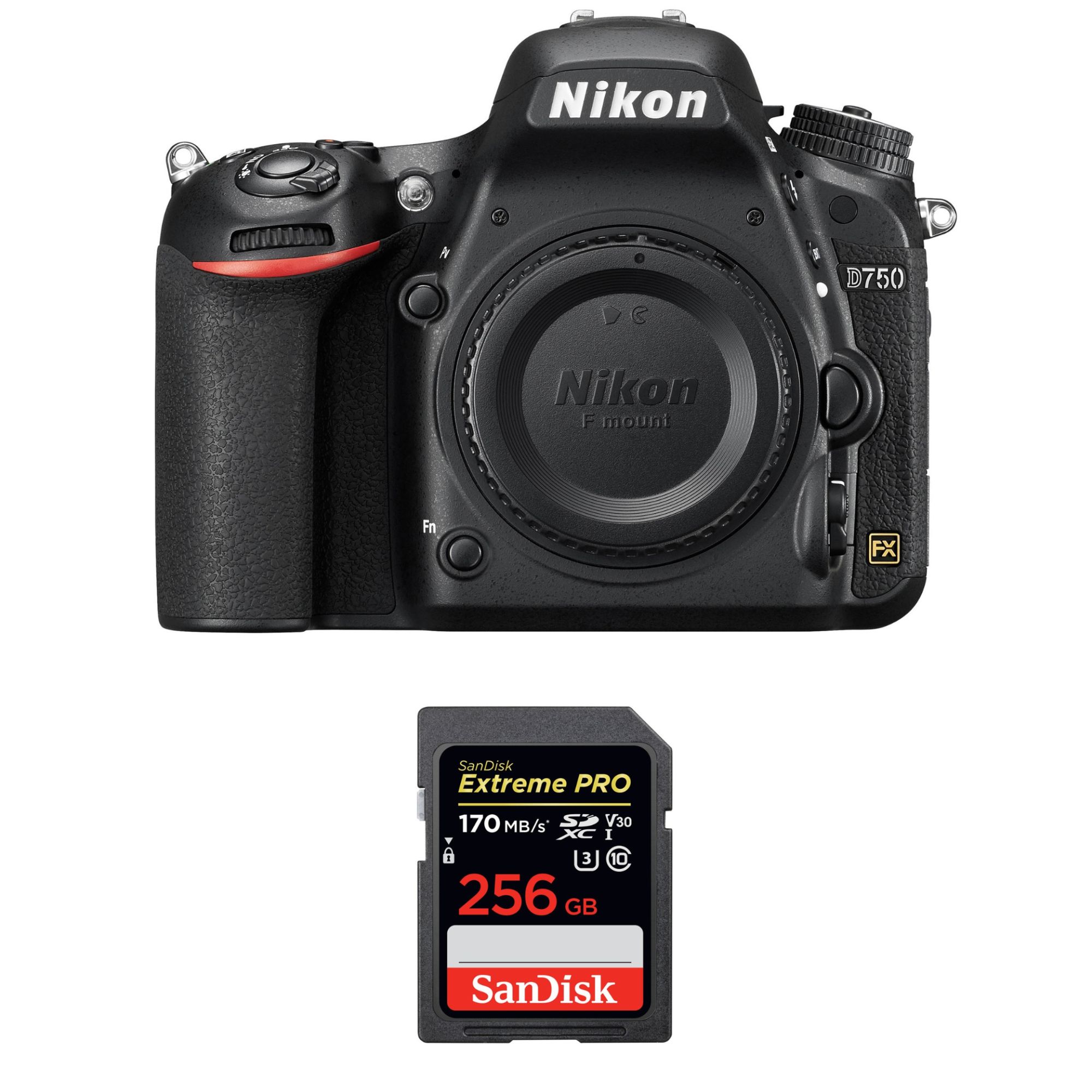 Nikon D750 Nu + SanDisk Extreme PRO UHS I SDXC 170 MB/ Garantie - vue 2