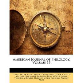 American Journal of Philology, Volume 15 - Jstor