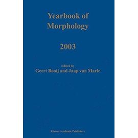 Yearbook of Morphology 2003 - Booij G.E.