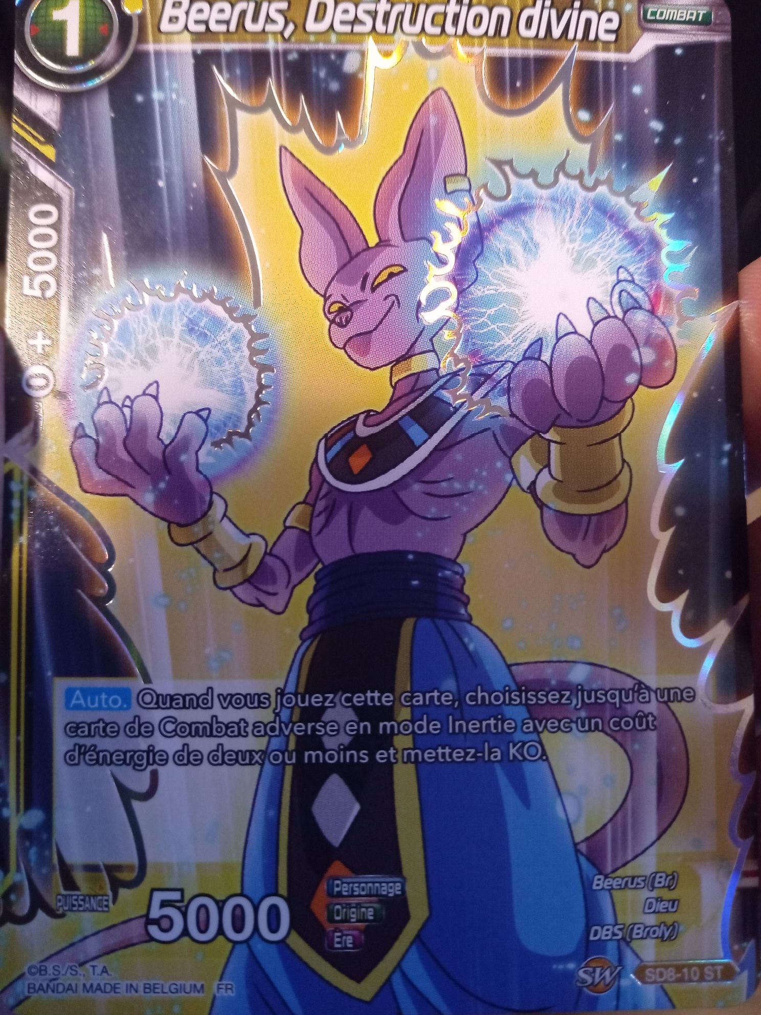 Autocollant stickers Panini pour Album Dragon ball Super DBS sticker n°9