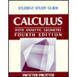 Ssg- Calculus Student Study Guide 4e - Protter