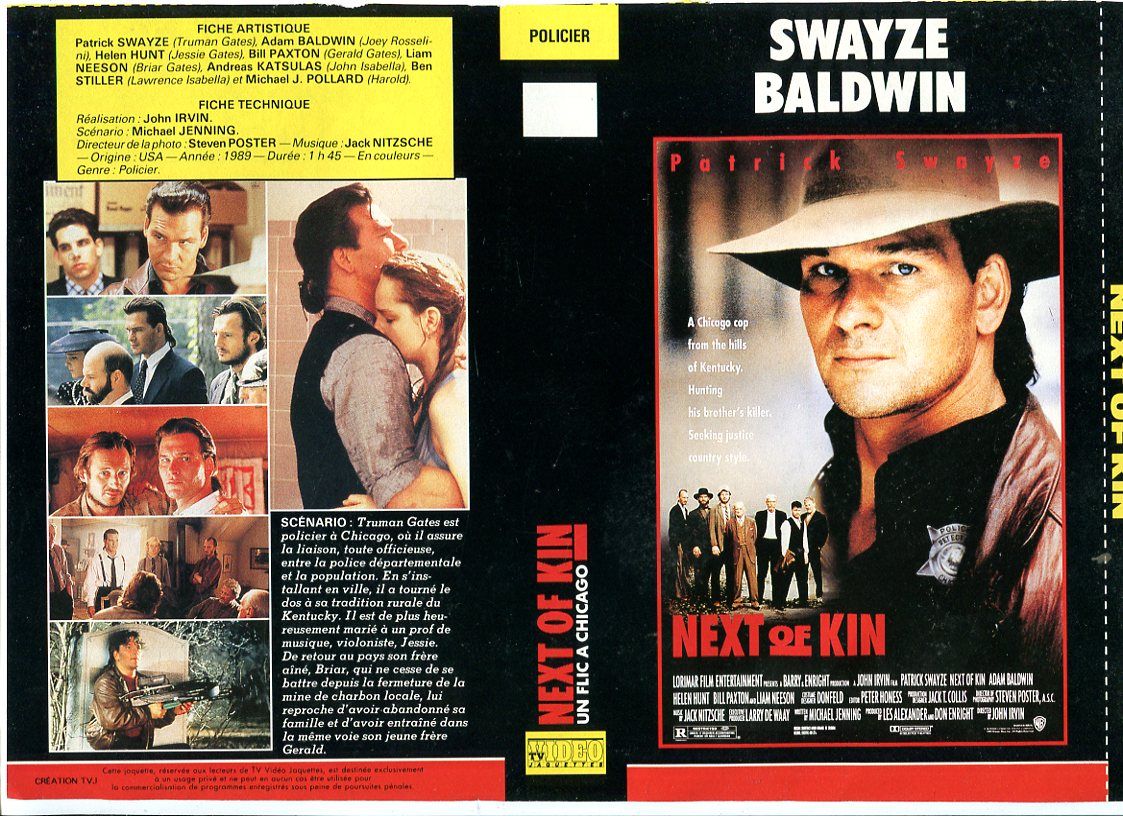 Jaquette Pour V H S Next Of Kin Un Flic A Chicago Patrick Swayze Adam Baldwin L Homme En Colere Lino Ventura Angie Dickinson Rakuten