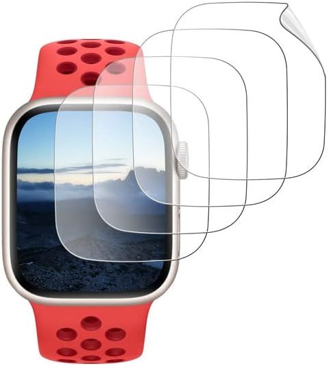 Für Apple Watch Series 8 41mm Schutzfolie Apple Watch Series 8 41mm Displayschutz, Soft Tpu, Kratzfest, Blasenfrei, 4 Stück Screen Protector Kompatibel Mit Apple Watch Series 8 41mm Folie