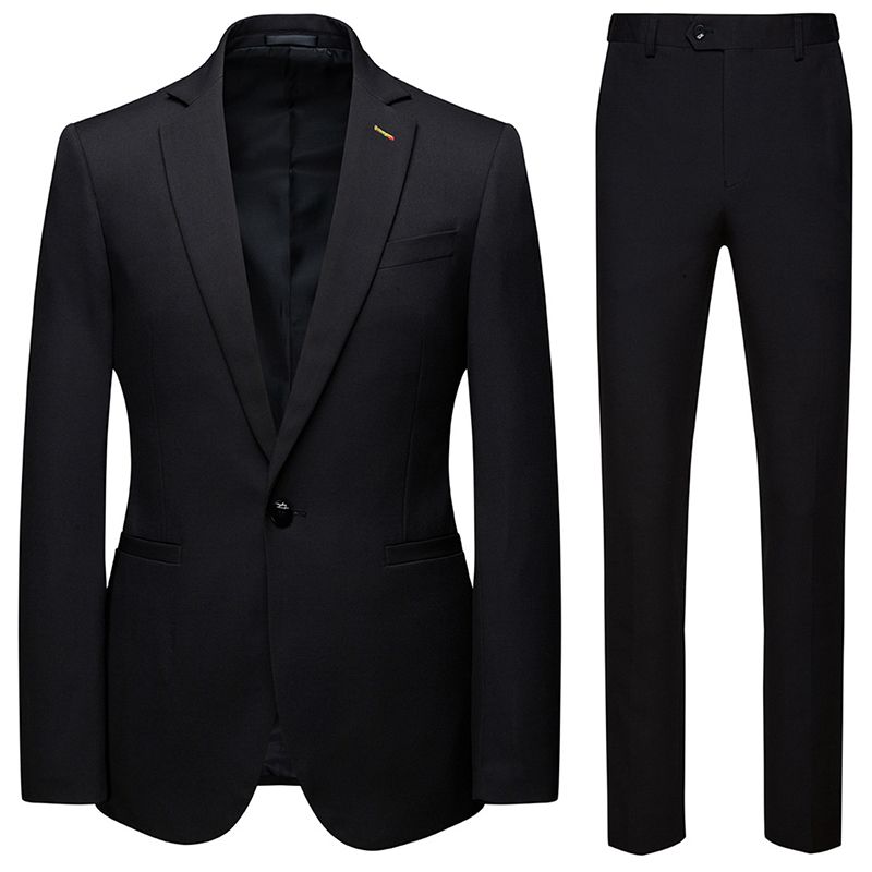 (Veste+Pantalon) Costume Homme De Marque 2 Pièces Vêtements Hommes De Mariage 1 Bouton Luxe Robe De Monsieur