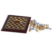 Jeu d/'échecs En Métal 1:12 Miniature Maison de poupée Argenté Et Doré