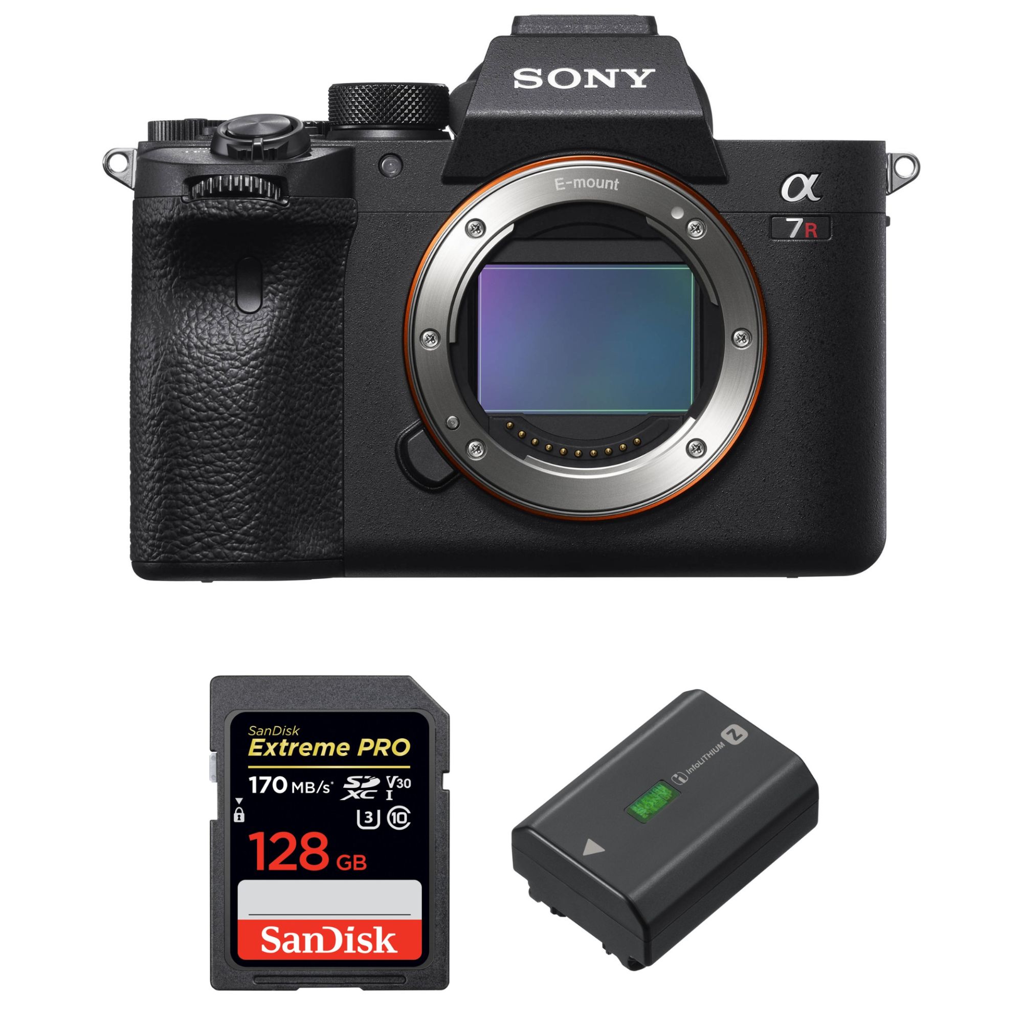 Sony ALPHA 7R IV Nu + SanDisk Extreme PRO UHS I SDXC 170 MB/ + Sony NP FZ100 Garantie