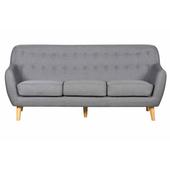 Canapé Scandinave 3 Places Tissu Gris Viky