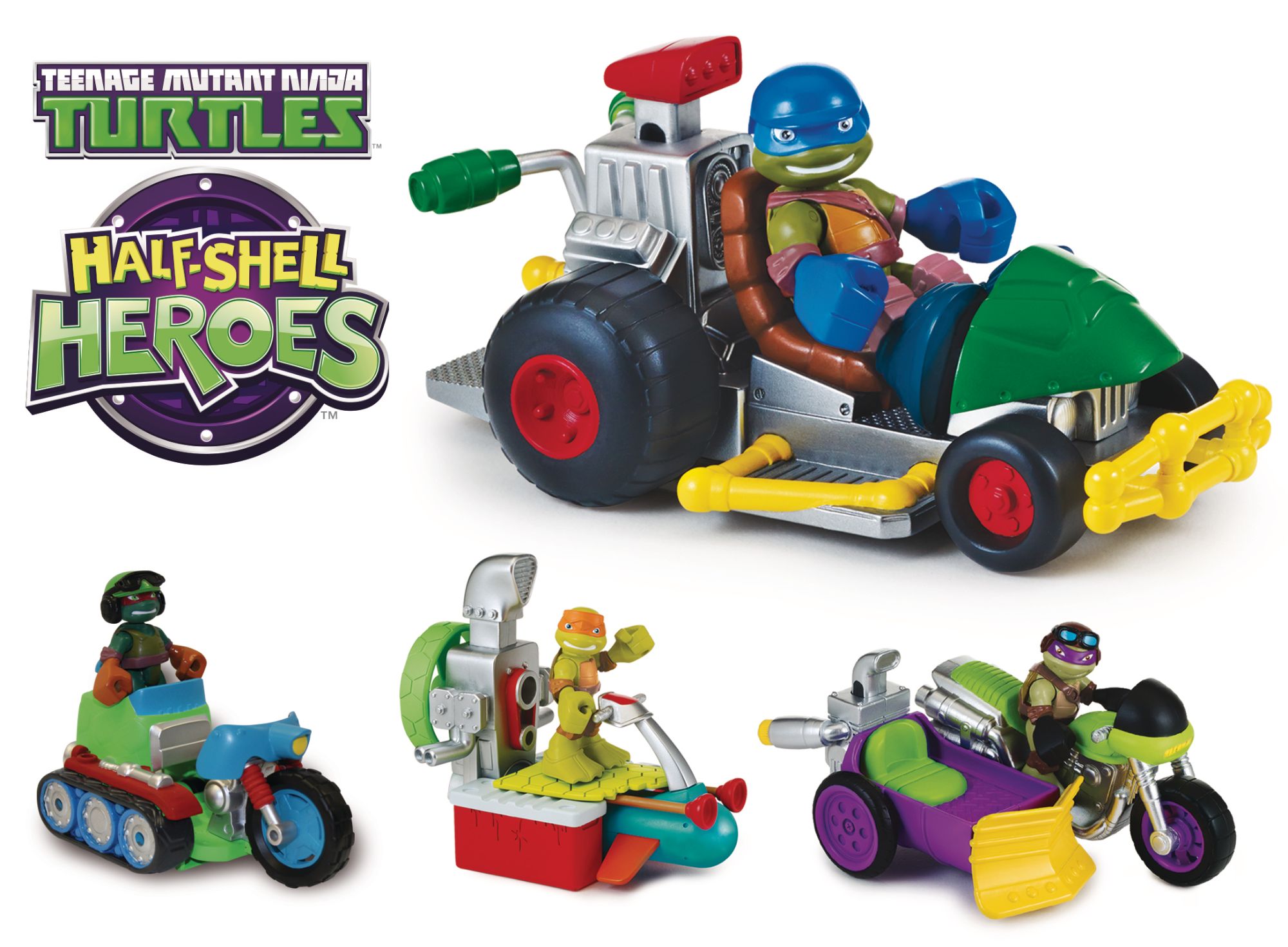 Giochi Preziosi Tortues Ninja Half Shell Heroes Véhicule + Figurine Exclusive De 6 Cm