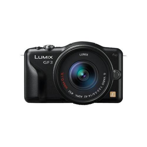 Panasonic Lumix G Dmc-Gf3K - Appareil Photo Numérique - Sans Miroir - 12.1 Mp - Quatre Tiers - 3X Zoom Optique Objectif 14-42 Mm - Noir