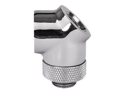 Thermaltake Pacific G14 45 Degree Adapter Raccord pour système de refroidissement par liquide chrome