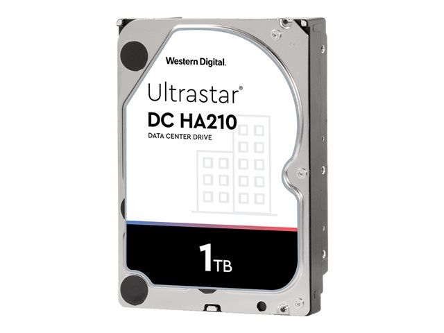 WD Ultrastar DC HA210 HUS722T1TALA604 - Disque dur - 1 To - interne - 3.5 - SATA 6Gb/s - 7200 tours/min - mémoire tampon : 128 Mo