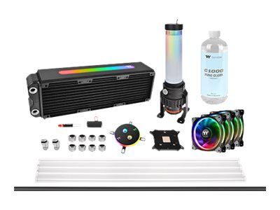 Thermaltake Pacific M360 Plus D5 Hard Tube Water Cooling Kit Kit de système de refroidissement par liquide pour : LGA775 LGA1156 AM2 AM2+ LGA1366 AM3 LGA1155 AM3+ LGA2011 FM1 FM2...