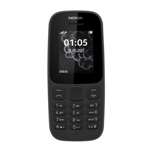 Nokia 105 - Téléphone Portable Débloqué Gsm (Ecran 1,8 Pouces, Rom 4Mo, Double Sim) Noir