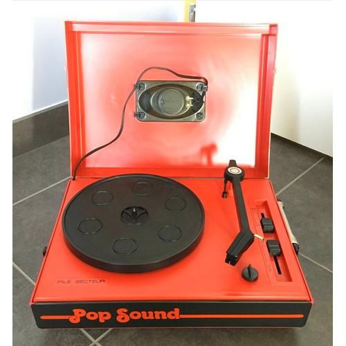 Vintage : Tourne Disque 33 / 45 Tours Pop Sound Avec Haut-Parleur Intã©Grã©
