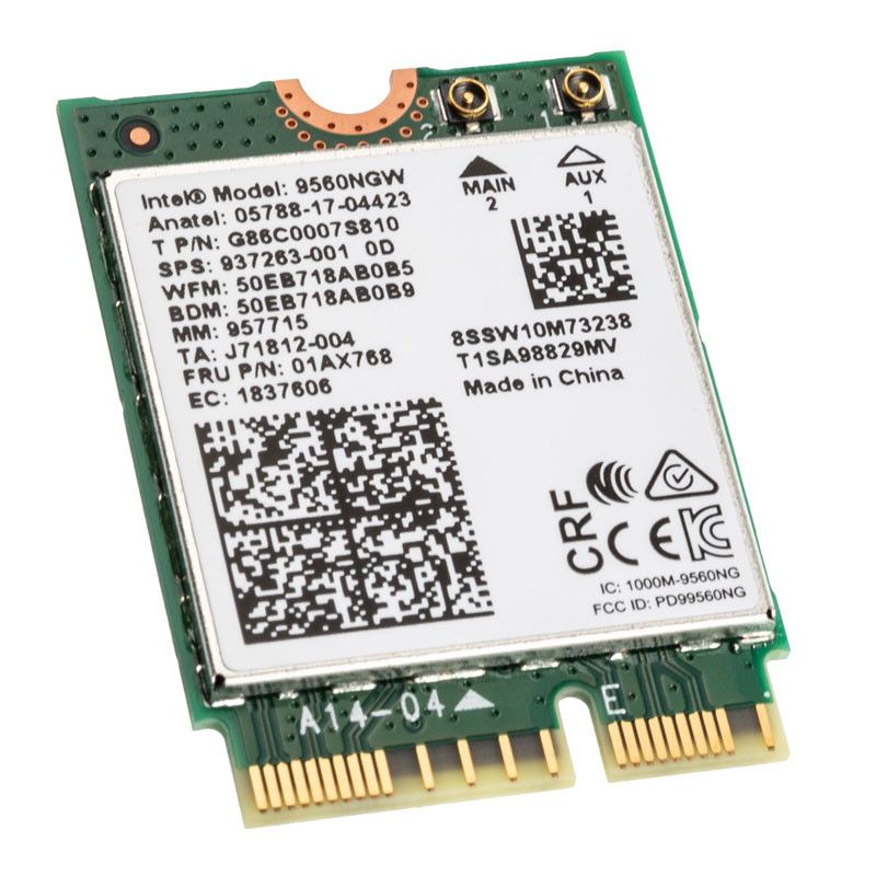 Intel Wireless AC 9560 Adaptateur réseau .2 2230 Bluetooth 5.0 Wi Fi 5