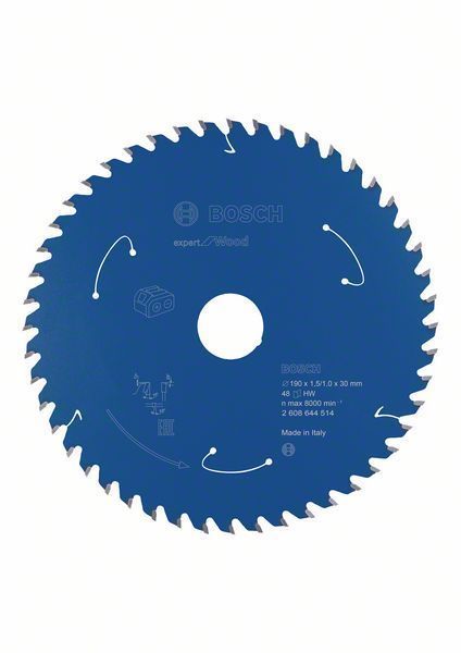 Bosch Lame de scie circulaire Expert for Wood 190 x 1 51 x 30 48 dents 2608644514