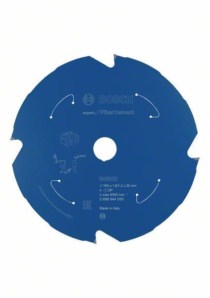 Bosch Lame de scie circulaire Expert for Fibre Cement pour scies sans fil 165 x 1 81 2 x 20 T4 2608644555